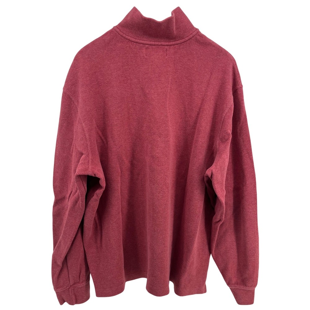 Polo by Ralph Lauren 1/4 Zip Pullover Sweater Red 100% Cotton Pony Logo XXL‎
